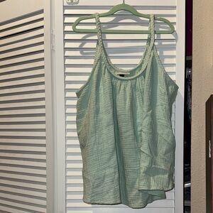Universal Thread Mint Green Gauze Camisole with Braided Straps